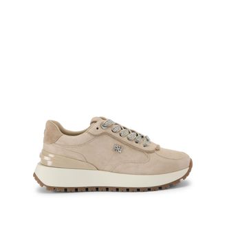 Kurt Geiger Womens Suede Louisa2 Sneakers - Taupe - Size UK 8