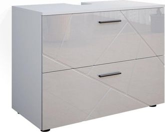 Vicco Mueble Bajo Lavabo Irma, Blanco Alto Brillo, 80 X 58.6 Cm