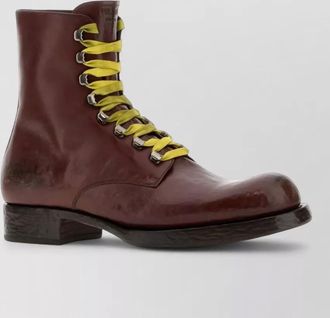 Prada leather ankle boots