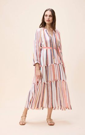 Cleobella Wisteria Midi Dress In Ivory Multi