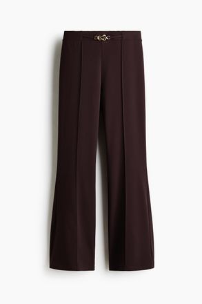 H&M Hose aus Ponte-di-Roma mit Bootcut - Dunkelbraun