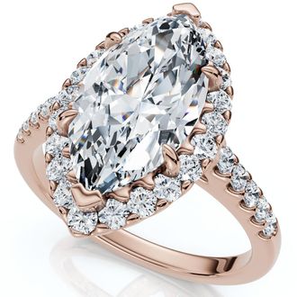Pompeii3 Certified 2.40Ct Marquise Halo Diamond Engagement Ring 14k Gold or Pt Lab Grown