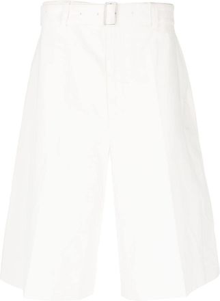 Jil Sander flared linen bermuda shorts - men - Cotton/Linen/Flax - 50 - Neutrals