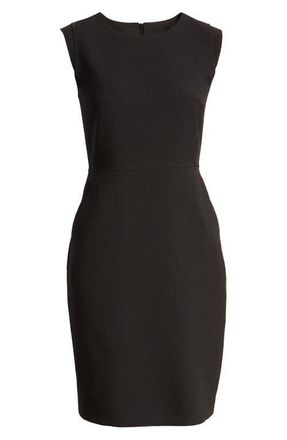 Anne Klein Crepe Sheath Dress in Anne Black at Nordstrom, Size 12