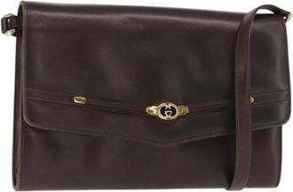 Gucci Pre-owned Cross Body Bags, female, Brown, Size: ONE SIZE Pre-owned Leather gucci-bags