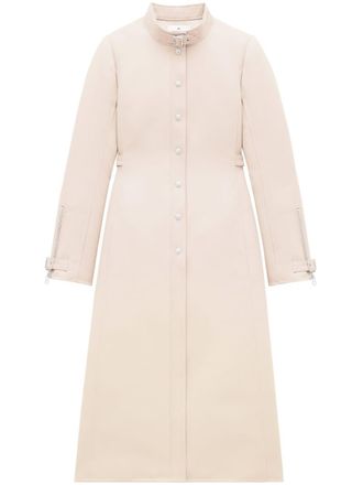 Courrèges buckle twill long coat - Neutrals