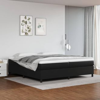 vidaXL Vidaxl - Estructura De Cama Sin Colch&oacute;n Cuero Sint&eacute;tico Negro 200x200 Cm