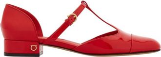 Ferragamo Patent Leather T-Strap Ballet Shoe, Size 6.5 D