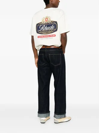 Rhude Logo-Embroidered T-Shirt - Beige
