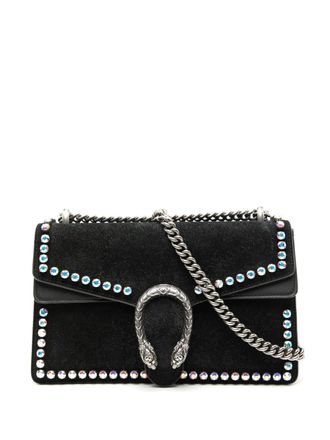 Gucci 2016-2025 Small Suede Crystal Embellished Dionysus shoulder bag - Black