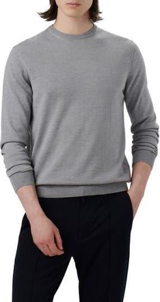 Bugatchi Merino Wool Crewneck Sweater in Cement at Nordstrom Rack, Size Xx-Large