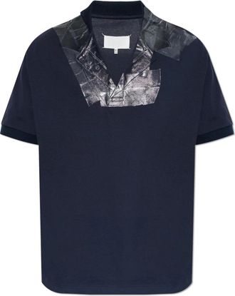 Maison Margiela Polo - Heren - Polos - Blauw - L - Katoen - Tops