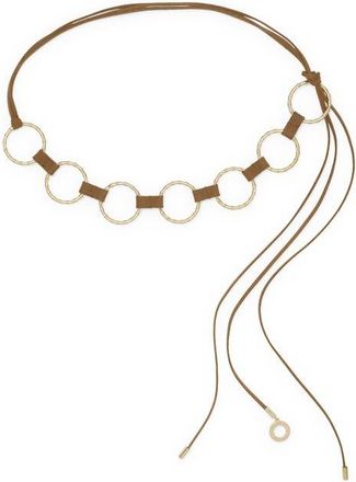 Ramy Brook Chiara Leather Chain Belt in Gold at Nordstrom