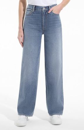Lands End Rigid Denim Mid Rise Baggy Jeans in Medium Ocean Blue Wash at Nordstrom, Size 10Short
