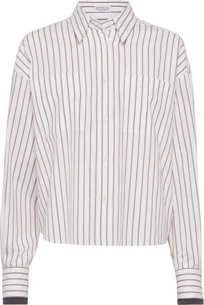 Brunello Cucinelli Monili-trim shirt - White