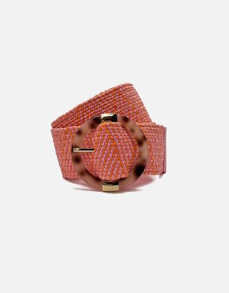Nooki Design Womens Kayleigh Elasticated Belt - Pink/Orange Mix - Size: ONE
