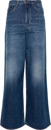 Chlo&eacute; Wide Jeans - Dames - Loose Fit Jeans - Blauw - W29 - Katoen - Jeans