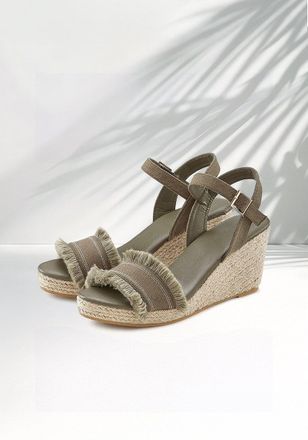 Lascana Womens Fringe Detail Wedge Sandals