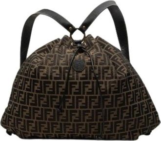 Fendi Pre-owned Vintage Rugzak - Dames - Vintage Rugzakken - Bruin - ONE Size - Leer - Vintage