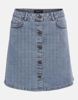 Noisy May Womens A-Shape A-Line Mini Skirt - Blue - Size: 14/30in