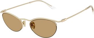 Giorgio Armani AR6175 301373 Womens Sunglasses Gold Size 50
