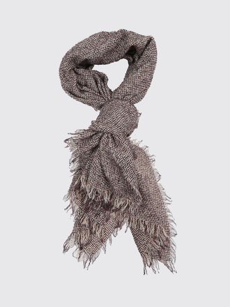 Faliero Sarti Sciarpa in cashmere con motivo a zig zag e frange