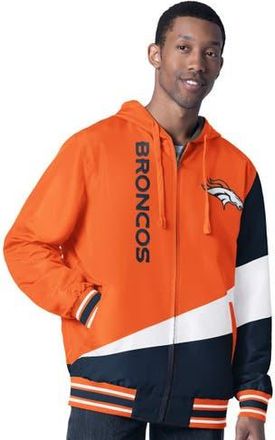 G-III Sports by Carl Banks Mens G-III Sports by Carl Banks Orange/Charcoal Denver Broncos Dual Threat Reversable Full-Zip Hooded Jacket at Nordstrom, Size Medium