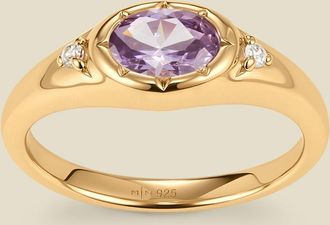 Made by Mary Oval Birthstone Signet Ring