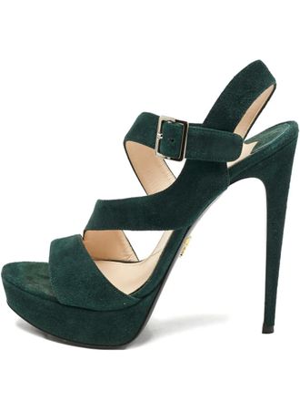 Prada 135mm suede sandals - Green
