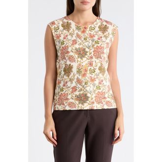 Elie Tahari Floral Jacquard Sweater in Chintz Floral Print at Nordstrom Rack, Size X-Large