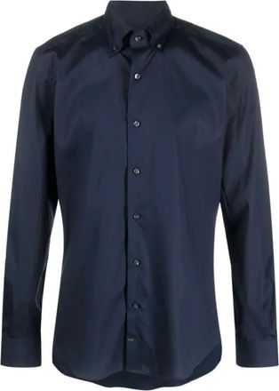 Fay Blauw Casual Overhemd - Heren - Casual Overhemden - Blauw - XL - Overhemden