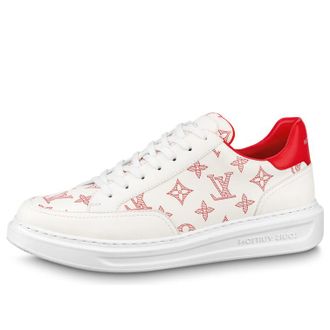 Louis Vuitton Beverly Hills Sneakers White Red Monogram 1ABMCP