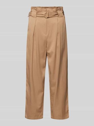 Scotch & Soda Paperbag-Hose in verkürzter Passform mit Stoffgürtel in Sand, Größe XL
