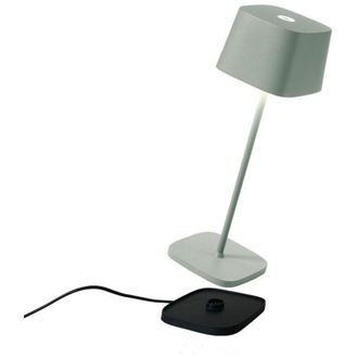 Zafferano Zafferano Lampada a led da tavolo Ofelia Pro Salvia ricaricabile e dimmerabile - 2200-2700-3000K - 9h massima potenza