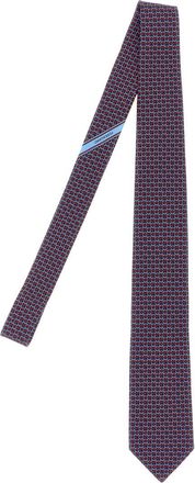 Ferragamo Multicolor Geometric Pattern Tie