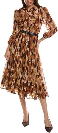 Tahari by ASL Tahari Asl Midi Printed Shirtdress