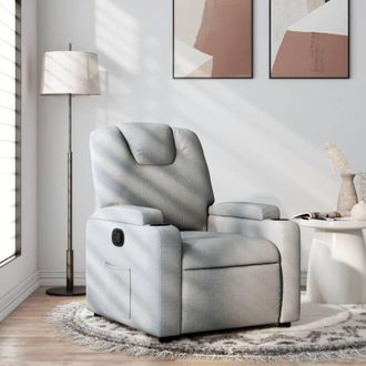 vidaXL Sill&oacute;n Reclinable De Tela Gris Claro Vidaxl