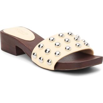 Matisse Footwear Fiora Studded Slide Sandal in Butter at Nordstrom, Size 10