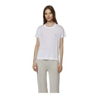 Daniele Fiesoli T-Shirts, female, White, Size: XL T-Shirt Leinen Dd6327