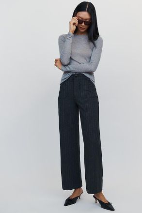 Maeve Colette Full Length Pinstripe Pants
