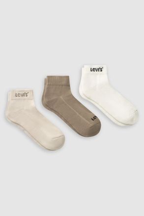 Levi's Mid Cut Socks 3 Pack - Hombre - 35 - Beige / Beige Combo