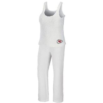 WEAR by Erin Andrews Womens WEAR by Erin Andrews Cream Kansas City Chiefs Plus Size Cozy Scoop Neck Tank Top & Pants Set at Nordstrom, Size 4X
