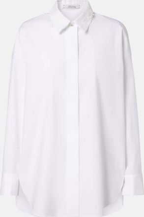 Dorothee Schumacher Embroidered cotton-blend poplin shirt