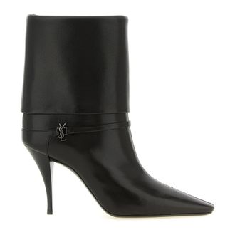 Saint Laurent Niki Ankle Boots - female - Saint Laurent - Heeled Boots - Brown - 4 1/2 UK - Shoes