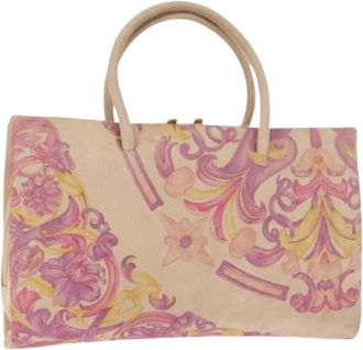 Loewe Pre-owned Handbags, female, Beige, Size: ONE SIZE Pre-owned Suede Handbag