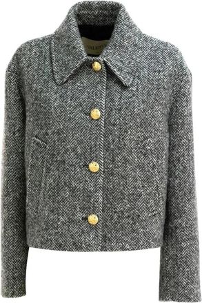 Valentino Caban Mossi Urban Wo Chevron - Dames - Blazers - Grijs - S - Wol - Jassen