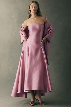 Mare Mare Strapless Drop-Waist Midi Dress
