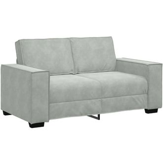 vidaXL Sof&aacute; De 2 Plazas De Terciopelo Gris Claro 120 Cm Vidaxl