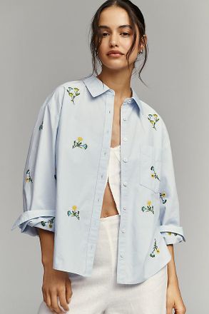Maeve Novelty Shrunken Bennet Buttondown Shirt by Maeve