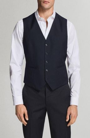 Mango Slim Fit Suit Vest in Navy at Nordstrom, Size 40